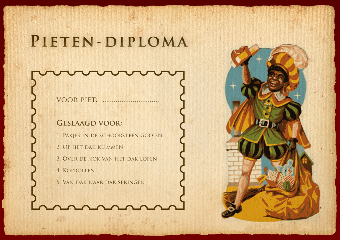Pieten diploma knustelen